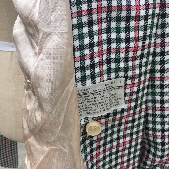 Utex vintage spring plaid  jacket - Picture 7 of 8